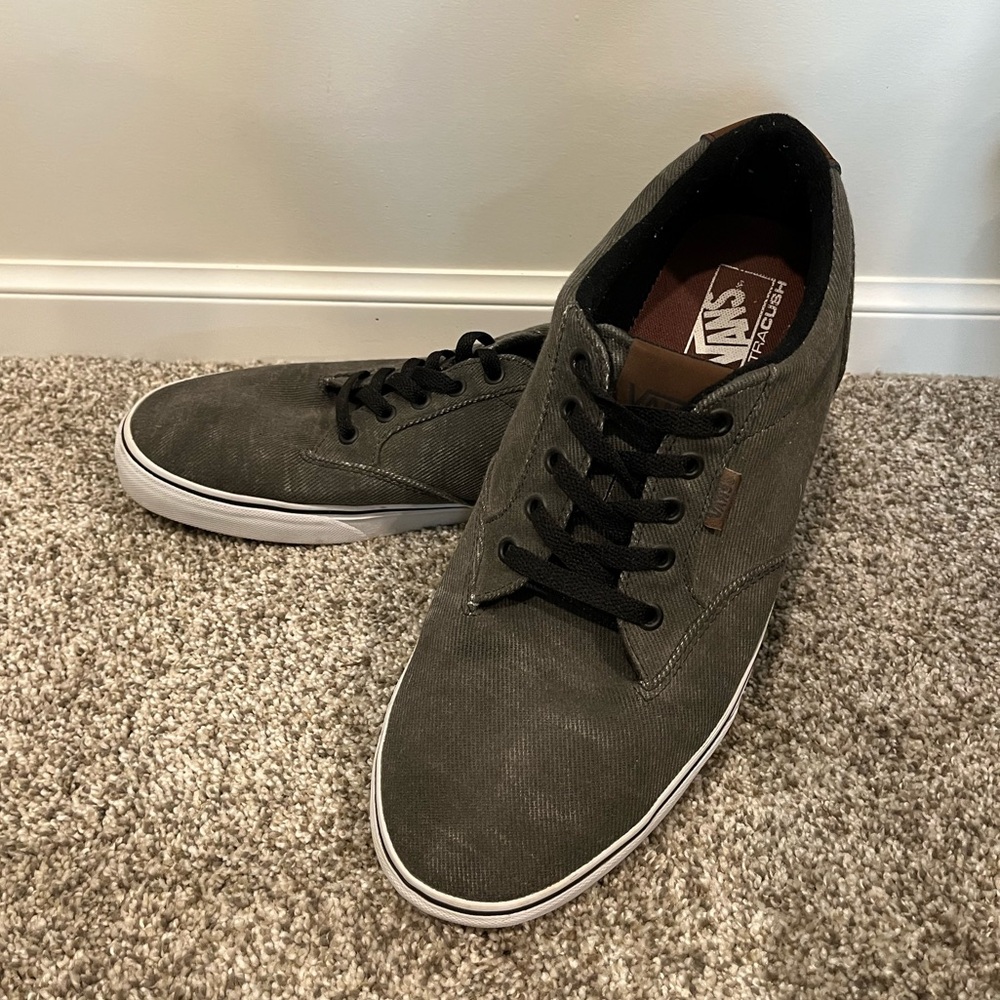 Vans Men's Dark Gray Canvas Sneakers